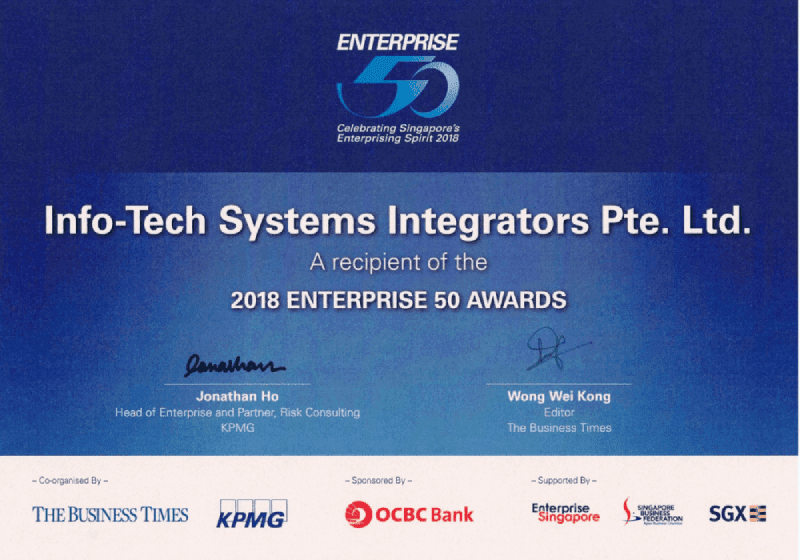Prestigous Enterprise 50 Award